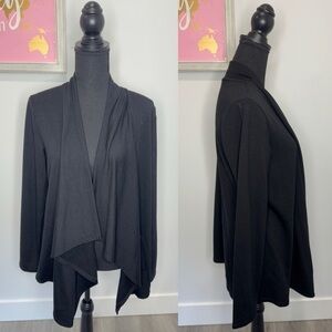 Logo Lounge Black Mid-Weight Long Sleeve Front Open Cardigan (S)